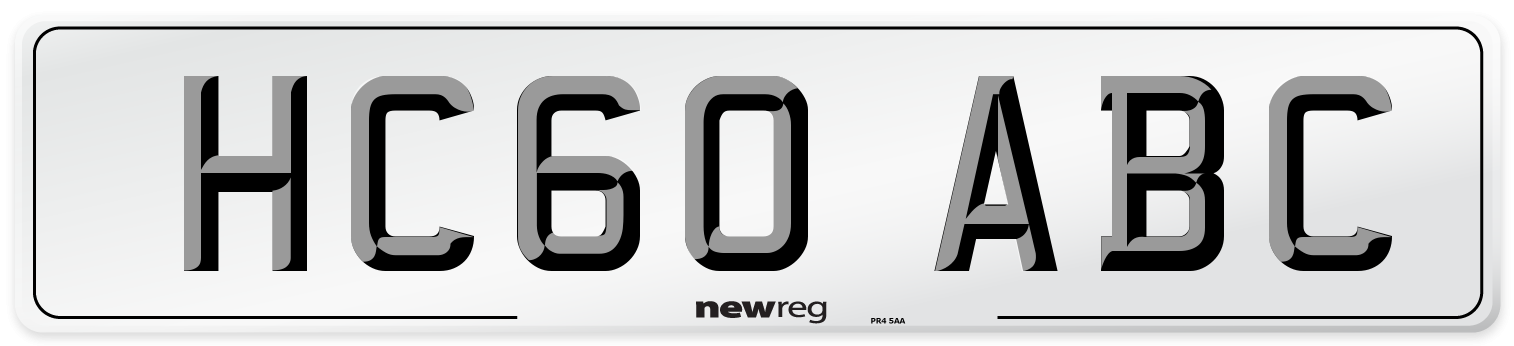 HC60 ABC Number Plate from New Reg